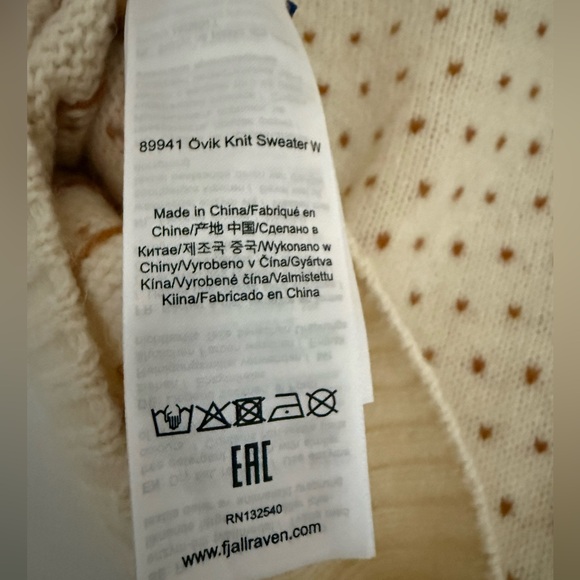 NWT Fjallraven Ovik Knit Glacier Green Sweater - Women's Small - Picture 4 of 10